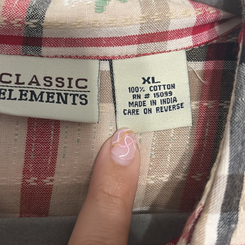 Vintage Classic Elements Plaid Top - image 2